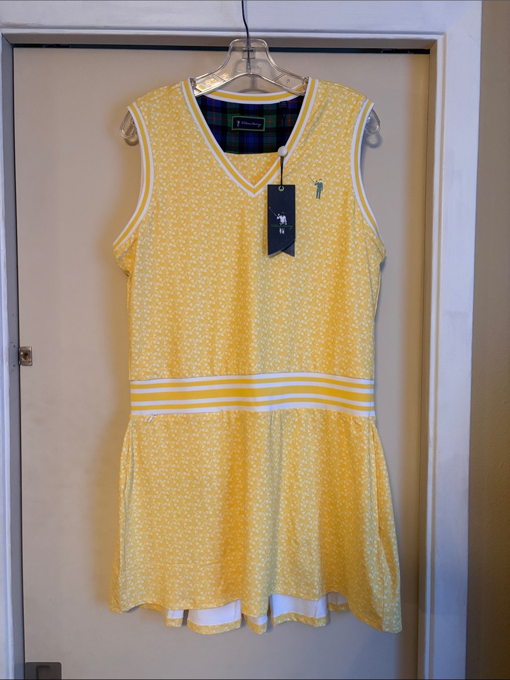 William Murray Golf Yellow Sleeveless Tennis Dress